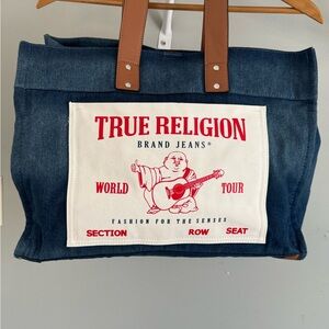 New True Religion Denim Tote Bag
